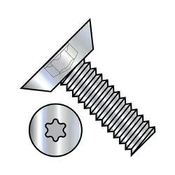 Steel Zinc 82° Flat Six-Lobe Thread Cutting  Screws