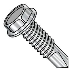 w/ Machine Screws Thread Unslotted Hex Washer  - TEK® Self-Drilling Screws
