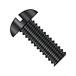 Steel Black Oxide Slotted Round Head Machine Screws