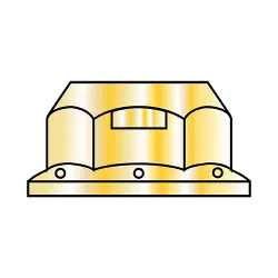 Grade-G Flange Steel Zinc Yellow Top Lock Hex Nuts