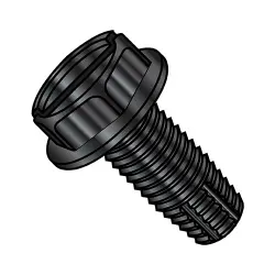 Steel Black Oxide Slotted Hex Washer Type-F Thread Cutting Screws