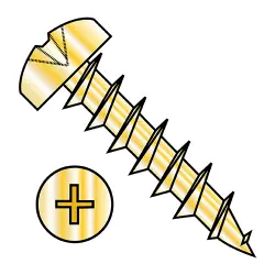 Phillips Steel Bright Brass, Full Thread Pan Deep Thread/Cabinet Screws