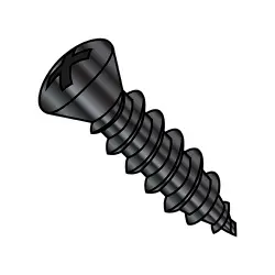 Phillips, Steel Black Oxide Oval w/Undersized Head Type-A Self-Tapping Screws & Sheet Metal Screws