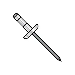 Dome Head Black Phos Mandrel Aluminum Body Steel Mandrel Rivets