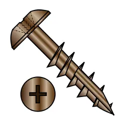 Phillips Stl Antique Brass, Partial Thread Truss with #17 point Deep Thread/Cabinet Screws