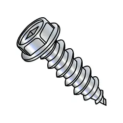 Hex Washer Head Square Recess Screws Type A, Steel with Zinc Coating