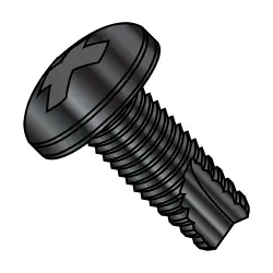 Steel Black Oxide Phillips Pan Type-23 Thread Cutting Screws