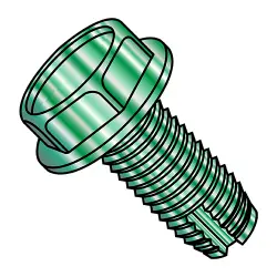 Steel Zinc Green Unslotted Hex Washer Type-1 Thread Cutting Screws